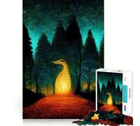 Puzzle con creature fantastiche della foresta,1000 pezzi Divertimento stimolante per la mente,con componenti robusti e ben definiti Un passatempo accattivante per rilassarsi in casa (38x26cm)