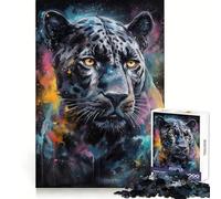 Puzzle con dipinto della Pantera Nera per ragazzi, 1000 pezzi, stimolante per la mente, per un divertimento tranquillo, dimensioni compatte, regalo creativo (38x26cm)