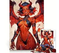 Puzzle con dipinto della Regina Drago Sexy per adolescenti, 1000 pezzi, rafforza la memoria, antistress, bordi lisci, regalo di Natale 38x52cm
