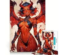 Puzzle con dipinto della Regina Drago Sexy per adolescenti, 1000 pezzi, rafforza la memoria, antistress, bordi lisci, regalo di Natale 38x52cm