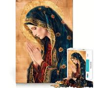Puzzle con dipinto della Vergine Maria per adulti,1000 pezzi,gioco stimolante per la mente,dimensioni uniformi,pezzi precisi,ideale da portare in viaggio,gioco per allenare la mente,regalo (38x52cm)