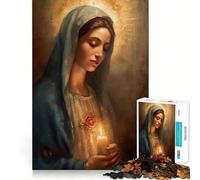 Puzzle con dipinto della Vergine Maria per ragazzi,1000 pezzi,gioco di memoria divertente,superficie liscia e senza sbavature,regalo di compleanno,rompicapo (50x75cm)