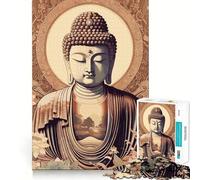 Puzzle con dipinto di Buddha Zen per ragazzi,1000 pezzi,gioco stimolante per la mente,pezzi senza sbavature,taglio netto,facile da imparare,divertimento per tutta la famiglia (38x52cm)