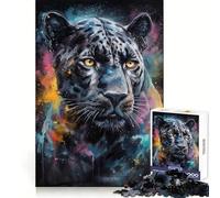 Puzzle con dipinto di Pantera Nera per adulti, 1000 pezzi, abilità di ragionamento, relax, tempo libero, taglio netto, arte, regalo di Natale (50x75cm)