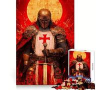 Puzzle con dipinto di un cavaliere templare per ragazzi, 1000 pezzi, gioco cognitivo, hobby tranquillo, bordo di alta qualità, regalo di Natale 38x52cm