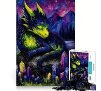 Puzzle con drago dormiente in un paesaggio di cristallo, 1000 pezzi, per adulti, ideale per rafforzare la memoria, alleviare lo stress, con bordi lisci e come regalo 50x75cm