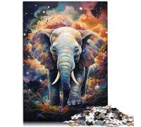Puzzle con elefante psichedelico e galassia per adulti, 1000 pezzi (50 x 75 cm)