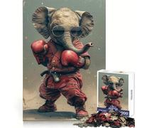 Puzzle con elefante pugile per ragazzi, 1000 pezzi, stimolante per la mente, rilassante e di alta qualità, regalo perfetto (38x52cm)