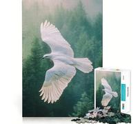 Puzzle con falco bianco in volo,1000 pezzi,gioco cognitivo divertente,taglio di alta precisione, alleviare lo stress (38x26cm)
