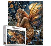 Puzzle con fata delle farfalle, 1000 pezzi, per adulti, fiori selvatici, puzzle per impegnativi giochi di attività in famiglia, puzzle fai da te, colorato, per la decorazione della casa, regali, 50 x