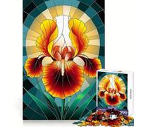 Puzzle con fenice e iris vibranti in stile vetrata, 1000 pezzi, esercizio di logica, rilassante, bordi netti, regalo festivo (50x75cm)