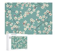 Puzzle con fiori decorativi rossi, 1000 pezzi, puzzle in legno personalizzato per adulti e amici, idea regalo per matrimonio, compleanno, San Valentino, decorazione per la casa