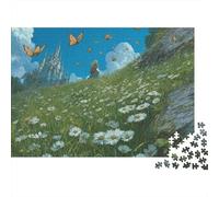 Puzzle con fiori gialli e cielo a raggiera per adulti, 1000 pezzi, carta riciclata, regalo per uomini, educativo, antistress, regalo per la casa, 75x50 cm/1000 pezzi