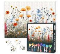 Puzzle con fiori per adulti - Puzzle da 1000 pezzi per adulti, 70 x 50 cm, arte floreale difficile e stimolante per la decorazione della parete del soggiorno