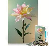 Puzzle con fiori rosa e gialli da 1000 pezzi per adolescenti, ideale per rafforzare la memoria, calmare e rilassarsi, con bordi di qualità, regalo perfetto (38x52cm)