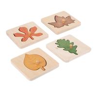 Puzzle con Foglie In Legno Pannello Cognitivo per L'Educazione Precoce E9U84886