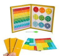 Puzzle con frazioni magnetiche - Giocattolo educativo per l'apprendimento precoce, Calcolo dei numeri | Strumento didattico interattivo per la scuola materna, di apprendimento pratico della ma