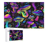 Puzzle con funghi magici per adulti e famiglie, giochi per la casa, 1000 pezzi