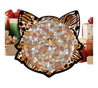 Puzzle con gatti in legno - Kit di apprendimento divertente da 135 pezzi per intrattenimento per bambini, attività educativa per potenziare il cervello con materiale durevole, puzzle interattivo per v