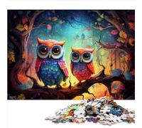 Puzzle con Gufi d'Arte Animale per Puzzle da 1000 Pezzi Puzzle Sostenibile in Cartone Riciclato al 100% per Adulti Puzzle per Famiglia o Bambini 1000 Pezzi(26x38 cm)