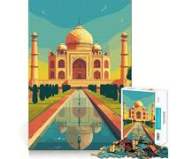Puzzle con illustrazione del Taj Mahal per ragazzi, 1000 pezzi Gioco stimolante e rilassante, taglio preciso, 38x52cm