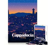 Puzzle con illustrazione di paesaggio notturno della Cappadocia, Turchia, per ragazzi, 1000 pezzi, stimola la memoria, favorisce la concentrazione, taglio preciso, regalo memorabile (38x52cm)