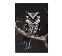 Puzzle con immagine di gufo notturno. Puzzle in legno per adulti e bambini, decorazioni impegnative puzzle