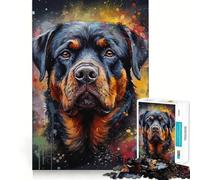 Puzzle con immagine di Rottweiler, 1000 pezzi, per adulti, ideale per rafforzare la memoria, per il divertimento di gruppo, con bordi netti ed elegante (38x52cm)