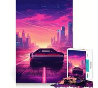 Puzzle con immagine di Sunset Street per ragazzi, 1000 pezzi, stimola la memoria, per un divertimento lento e piacevole, con bordi netti, ideale come regalo di Natale 38x26cm