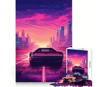Puzzle con immagine di Sunset Street per ragazzi, 1000 pezzi, stimola la memoria, per un divertimento lento e piacevole, con bordi netti, ideale come regalo di Natale 38x26cm