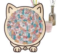 Puzzle Con Immagini Di Gatti - 135 Pezzi Giochi Da Tavolo Educativi - Puzzle In Legno Con Decorazione A Tema Animale | Per Bambini Piccoli, Ragazzi E Ragazze In Età Prescolare