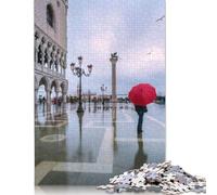 Puzzle con immagini personalizzabili dell'alta marea a Venezia, puzzle in cartone riciclato al 100% per bambini e adulti, regalo di Natale unico, 1000 pezzi (38x26 cm)