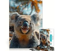 Puzzle con koala sorridente in primo piano per adolescenti, 1000 pezzi, gioco per esercizi mentali, attività per la casa, taglio di precisione, decorazione murale 50x75cm