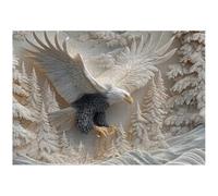 Puzzle con l'Aquila Riccamente Intagliata di 1000 Pezzi, Meraviglioso Puzzle dell'Aquila Calderona, Sfida di Puzzles sulla Fauna Selvaggia con Pezzi di Alta Qualità, Design Artistico Naturalistico