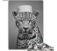 Puzzle con leopardo che gioca con la carta igienica per adulti e adolescenti, regalo di compleanno per ammazzare il tempo durante le vacanze, regali, decorazione murale per 14+ anni (70x100cm)