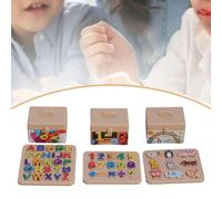 Puzzle con Lettere E Numeri per Casa Delle Bambole, 1/12, Ornamento Compatto,