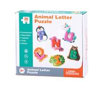 Puzzle con lettere - Set di 26 puzzle per animali alfabetici per bambini, gioco adatto per l'apprendimento precoce, sviluppo delle abilità motorie, gioco fantasioso, attività di viaggio, forniture per