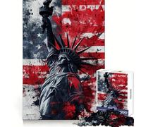 Puzzle con l'immagine della Statua della Libertà per adulti, 1000 pezzi Rafforza la memoria, rilassante, divertente, di qualità, con bordi arrotondati Un regalo perfetto 38x26cm