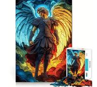 Puzzle con l'immagine di un guerriero angelo per ragazzi,1000 pezzi per un gioco divertente e stimolante,con incastri perfetti e un modo coinvolgente per passare il tempo libero (38x52cm)