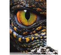 Puzzle con lo sguardo del rettile, stimolante e stimolante, in cartone riciclato al 100%, per adulti e adolescenti, regalo di compleanno, 1000 pezzi (75x50 cm)