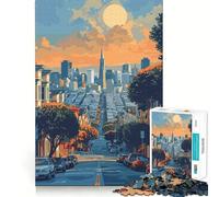 Puzzle con lo skyline di San Francisco per adulti, 1000 pezzi, gioco di abilità mentale, hobby tranquillo, design, assemblaggio, regalo per le vacanze (50x75cm)