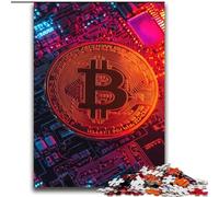 Puzzle con logo Bitcoin per adulti, puzzle da 2000 pezzi, giocattoli per l'intrattenimento della famiglia, ideale come regalo per tutta la famiglia (70x100cm)