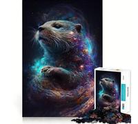 Puzzle con lontra e animale selvatico per ragazzi, 1000 pezzi, gioco di intelletto, rilassante, di qualità, regalo stagionale (38x26cm)