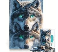 Puzzle con mamma lupo e cucciolo per ragazzi,1000 pezzi,gioco di abilità mentale,taglio laser per un incastro perfetto,momento di tranquillità ed esercizio mentale a casa (38x26cm)