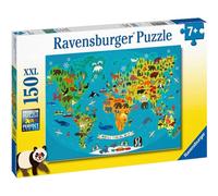 Puzzle con mappa del mondo degli animali, . xxl 1 St