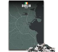 Puzzle con mappa di Dublino, Irlanda, 2000 pezzi per adulti, dai 14 anni in su, rompicapo, giochi per famiglie, regali di compleanno per Natale, 2000 pezzi (70x100cm)