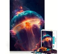 Puzzle con meduse e Via Lattea per ragazzi, 1000 pezzi, stimola la memoria, rilassa e favorisce il relax Taglio liscio Regalo elegante (50x75cm)