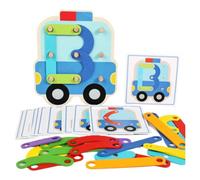 Puzzle Con Mollette In Legno 18,5x18x5,5 Cm Rompicapo Impilabile A Fo