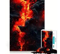 Puzzle con motivo lava rossa per ragazzi, 1000 pezzi, gioco di logica, lento, divertente, taglio perfetto, sorpresa di compleanno (38x26cm)