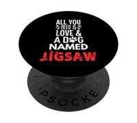 Puzzle con nome del cane - All You Need is Love! PopSockets PopGrip Adesivo
